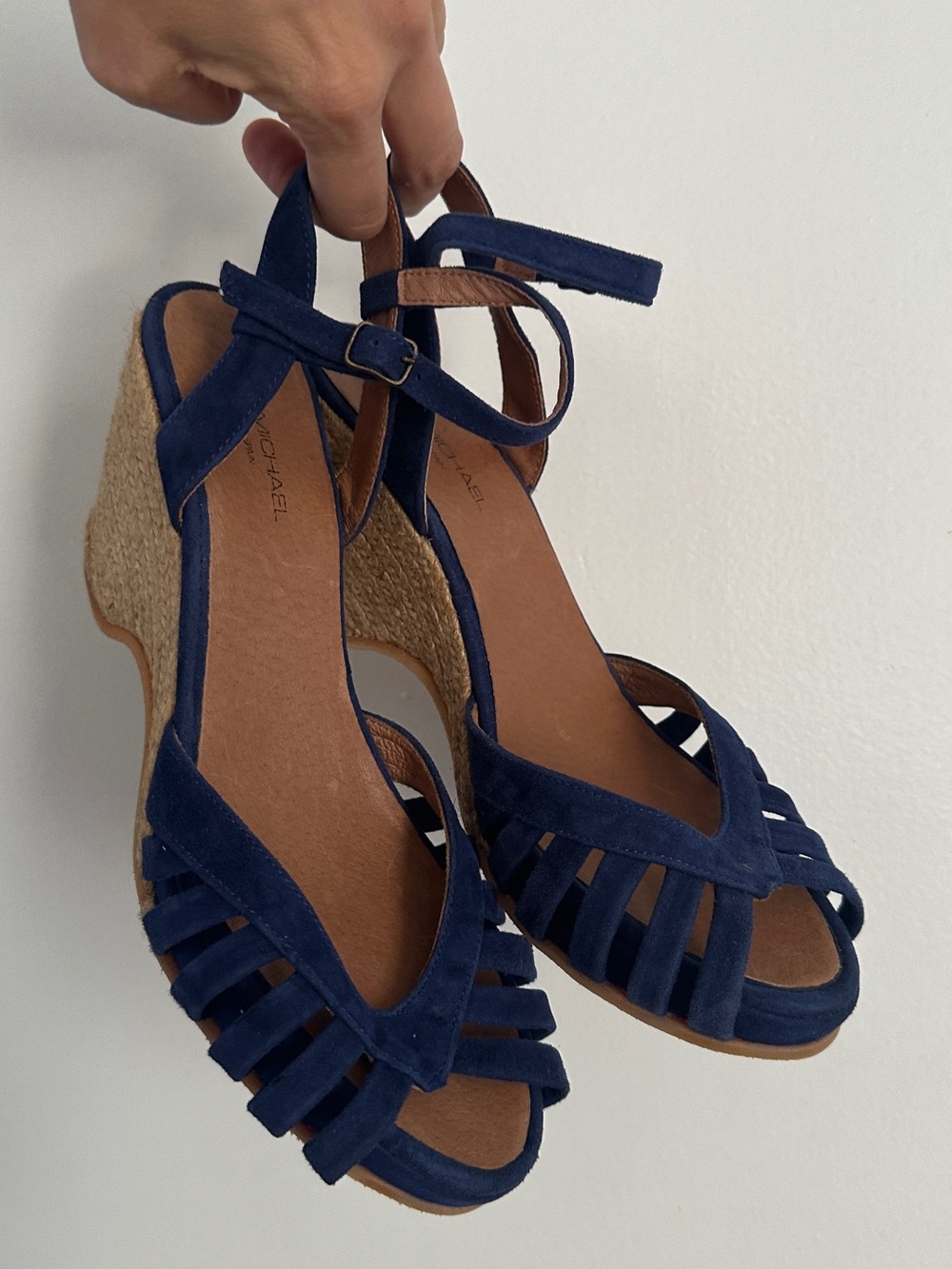 Eric Michael Navy Suede Sandals!